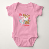 Bodysuits met illustratie van een baby hert. (Voorkant)