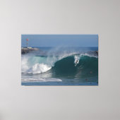 Bodysurfen op de WEDGE, Newport Beach, CA Canvas Afdruk (Voorkant)