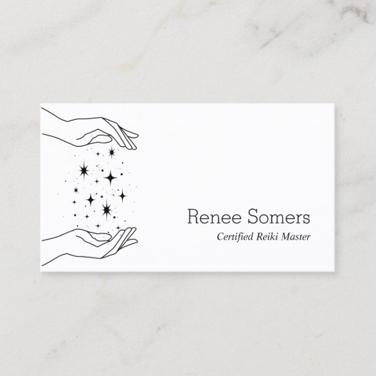 Bodywork Energy Healer Hands Visitekaartje (Voorkant)
