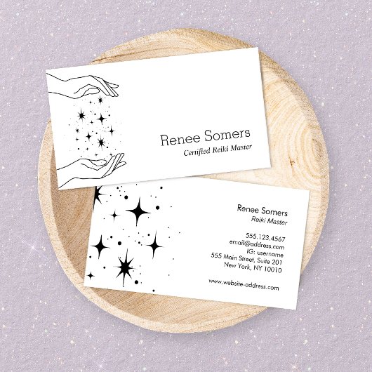 Bodywork Energy Healer Hands Visitekaartje