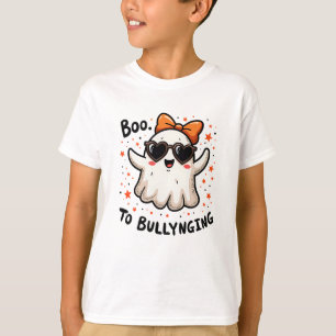 Boe aan pesten Schattigee geest liefde gevormde zo T-shirt