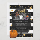 BOE! Baby shower Ghost Whimsical Halloween Kaart (Voorkant)
