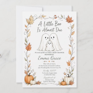 Boe! Baby Verwacht Geest Familie Baby Shower Uitno Kaart