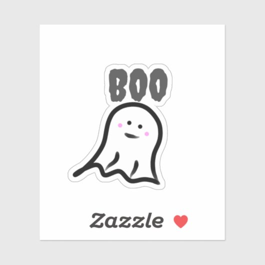 Boe! Blushing Ghost Schattige Halloween Sticker (Vel)