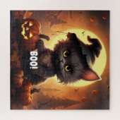 BOE! Cat Halloween Puzzel - betoverde maanverlicht (Horizontaal)