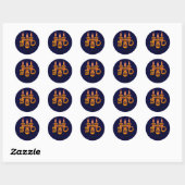 Boe! Drie Schattige Spookjes Ronde Sticker (Vel)