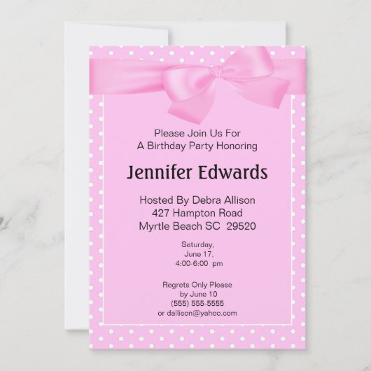 Boe en Stippen uitnodiging ter gelegenheid van de (Voorkant)