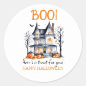 Boe! Fijne Halloween sticker (Voorkant)