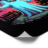 Boe! Game On! Spooky Gamer Ghost met Controller H Poster (Hoek)