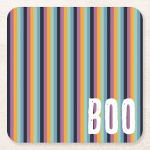 Boe! Gedempt Sinaasappel & Paarse Halloween Stripe