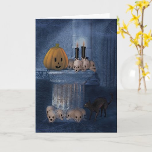 Boe-geroep! De Kaart van Halloween (Gele Bloem)