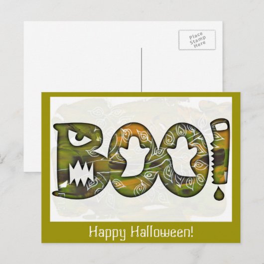 BOE-GEROEP Gelukkig Halloween - briefkaart of (Voorkant / Achterkant)