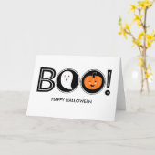 Boe-geroep! Het gelukkige Wenskaart van Halloween Kaart (Gele Bloem)
