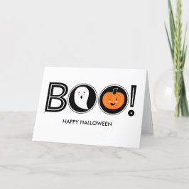 Boe-geroep! Het gelukkige Wenskaart van Halloween Kaart