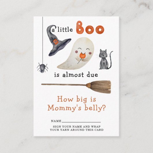 Boe! Ghost - hoe groot is mama's buik Informatiekaartje (Voorkant)
