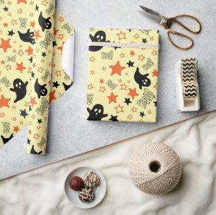 Boe! Ghosts and Stars Naadloze Verpakkende Papiere Cadeaupapier