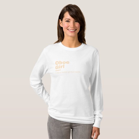 boe Girl - Oboe T-shirt (Voorkant volledig)