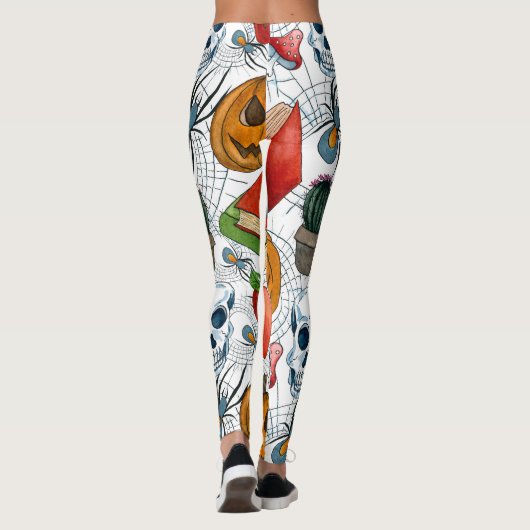 Boe! Grappig Halloween Ghost leesboek Leggings (Achterkant)