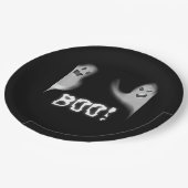 Boe! Grappig Verbergen Peekaboo Scary Halloween Papieren Bordje (Gekanteld)