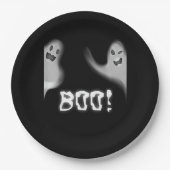 Boe! Grappig Verbergen Peekaboo Scary Halloween Papieren Bordje (Voorkant)