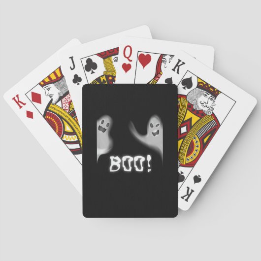 Boe! Grappig Verbergen Peekaboo Scary Halloween Pokerkaarten (Achterkant)