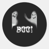 Boe! Grappig Verbergen Peekaboo Scary Halloween Ronde Sticker (Voorkant)