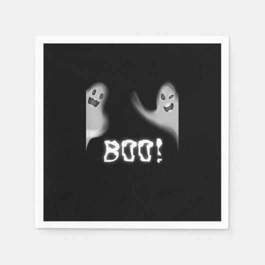 Boe! Grappig Verbergen Peekaboo Scary Halloween Servet (Voorkant)