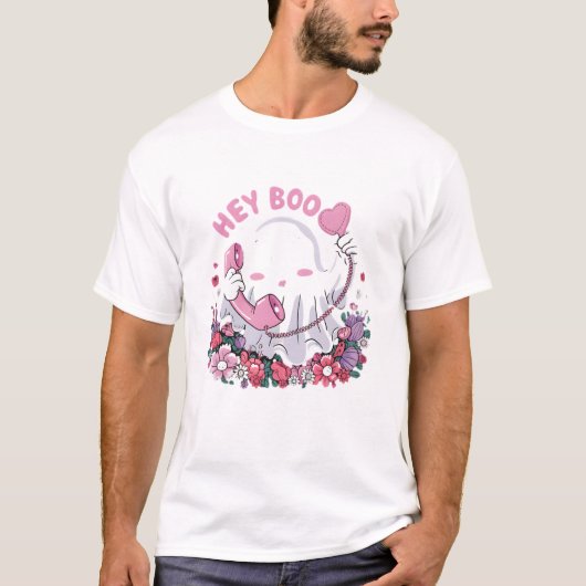 Boe Grappige Cute Geest Halloween T-shirt (Voorkant)