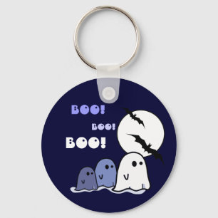 Boe! Grappige kleine geesten Halloween cadeau Sleutelhanger