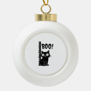 Boe! Grappige verstoppertje spelen Peekaboo eng Ha Keramische Bal Ornament