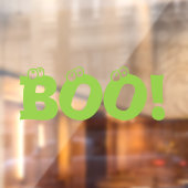 Boe! groene oogbollen typografie schattig Hallowee Raamsticker (Vel 2)