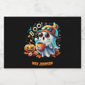 Boe! Halloween - Boo-tiful Beasts Sinaasappel Zwar Sparkling Wijnetiket (Enkel label)