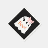 Boe! Halloween Ghost Girl Zwart Papieren servetten (Hoek)