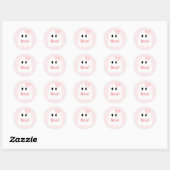 Boe! Halloween Ghost Meisje Roze Ronde Sticker (Vel)