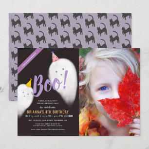 Boe! Halloween Ghost Photo Virtuele Verjaardag Kaart