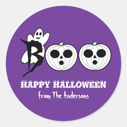 BOE! Halloween Ghost Pumpkins Sticker (Voorkant)