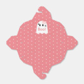 Boe! Halloween Ghost Ribbon Meisje Schattige Roze Bedankdoosjes (Uitgevouwen)