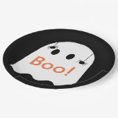 Boe! Halloween Ghost Schattige Black Paper Bord (Gekanteld)