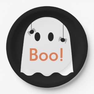 Boe! Halloween Ghost Schattige Black Paper Bord