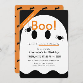 Boe! Halloween Ghost Schattige Virtual Birthday Kaart