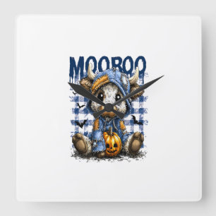 Boe Halloween griezelige Hooglanders koe Vierkante Klok