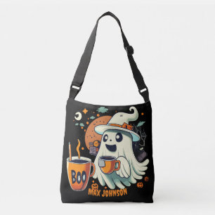 Boe! Halloween - Haunted Happenings Sinaasappel Zw Crossbody Tas