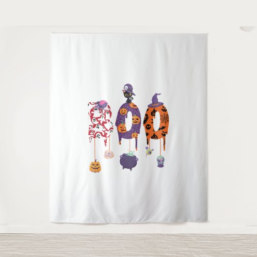 Boe! Halloween Kleding Halloween Wandkleed (Voorkant)