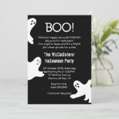 BOE! Halloween kostuum leuk feest uitnodigingen (Staand voorkant)