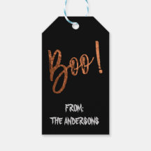 Boe! Halloween Modern Halloween Gift Label
