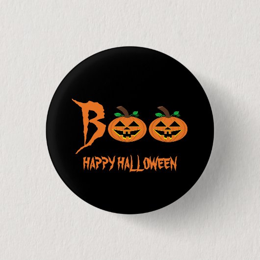 BOE! Halloween pompoen Button badge (Voorkant)