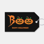 Boe! Halloween pompoen cadeau Label Cadeaulabel (Voorkant (Horizontaal))