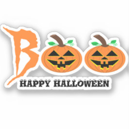 BOE! Halloween pompoen op maat gesneden vinyl Stic Sticker