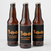 BOE! Halloween Pompoenen Bier Fles Etiket Set (Flessen)