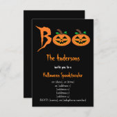 BOE! Halloween Pumpkins-uitnodiging Kaart (Voorkant / Achterkant)
